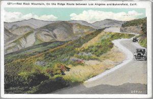 Red rock mountain on the ridge route between los angeles and bakersfield