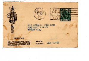 Canadian Postal Stationery, George VI, Imperial Tobacco, Montreal, 1944 Canada