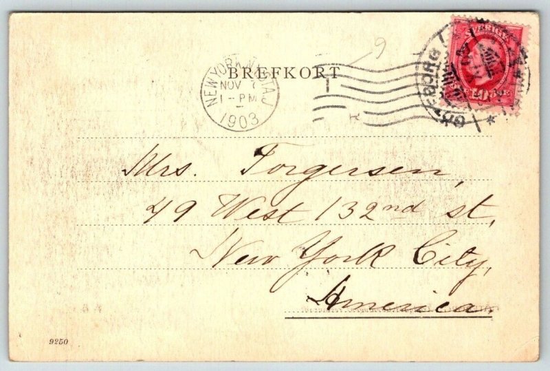 1903  Goteborg  Sweden  Restaurant  Postcard