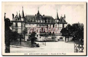Old Postcard Arcachon Casino Beach