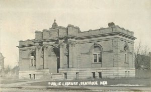 Postcard RPPC 1908 Nebraska Beatrice Public Library 23-12764