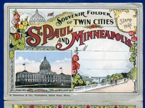 St Paul Minneapolis Minnesota mn 1920s Como Park Indian Mounds Postcard Folder