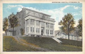 Pittsburgh Pennsylvania~Montefiore Hospital Building on Hill~1920s Postcard