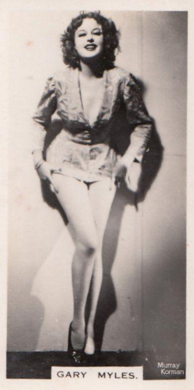 Gary Myles Hollywood Actress Rare Real Photo Cigarette Card