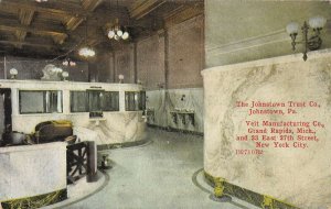 Johnstown Pennsylvania Johnstown Trust Co Bank Interior Vintage Postcard AA26390