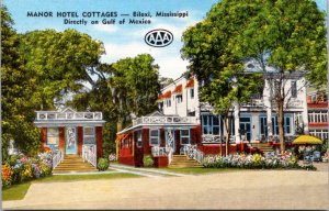 Linen Postcard Manor Hotel Cottages in Biloxi, Mississippi