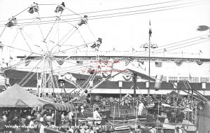 WA, Puyallup, Washington, RPPC, Western Fair, Ferris Wheel, Tilt-a-Whirl