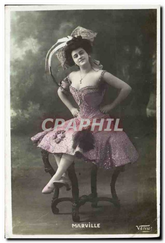 Theater Postcard Old Woman Marville