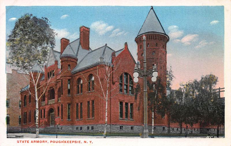 State Armory, Poughkeepsie, N.Y.,  Early Postcard, Unused