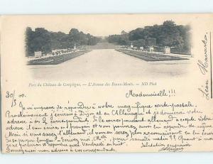 1900 postcard AVENUE DES BEAUX MONTS Compiegne - Oise France F5137