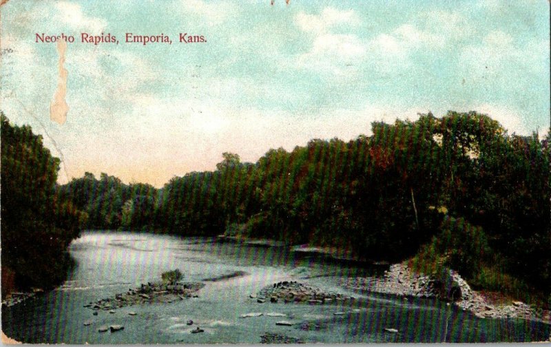 Neosho Rapids Emporia Kansas Vintage Postcard Standard View Card 