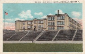 Postcard Technical High School + Athletic Field McKeesport PA