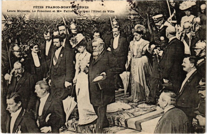 PC FETES FRANCO-NORVEGIENNES HOTEL DE VILLE NORWEGIAN ROYALTY (a32381)