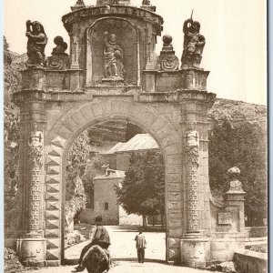 c1910s Segovia, Spain Arco de la Fuencisla Arch Monument Donkey Rider PC A344