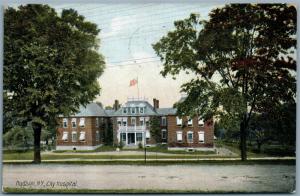 HUDSON NY CITY HOSPITAL 1915 ANTIQUE POSTCARD
