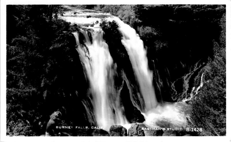 RPPC  Postcard Burney Falls, Shasta County California, Unposted B09