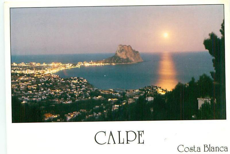 Old Vintage Postcards Sunrise Calpe Costa Blanca Spain # 2217A