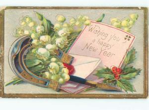 Divided-Back NEW YEAR SCENE Great Postcard AA1933