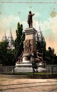 Utah Salt Lake City Monument To Brigham Young and The Pioneers