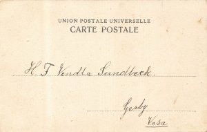 Porvoo Finland~Runeherg's grafvård Runeberg grave statue~1900s Photo POSTCARD