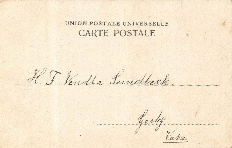 Porvoo Finland~Runeherg's grafvård Runeberg grave statue~1900s Photo POSTCARD