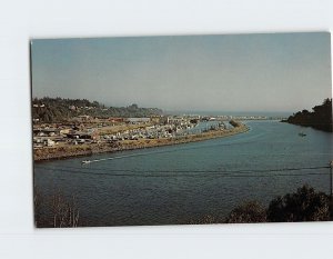 Postcard Sporthaven & Boat Basin on the Chetco River at Brookings Oregon USA