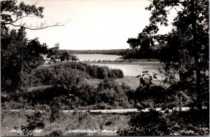 Real Photo Postcard Budd Lake in Harrison, Michigan