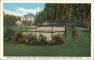 Sedalia NC Grinnell Cottage Tennis Court c1920 Postcard