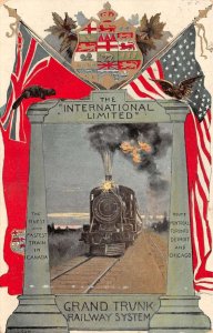 Grand Trunk Railway System International Limited Train Vintage Postcard AA68841