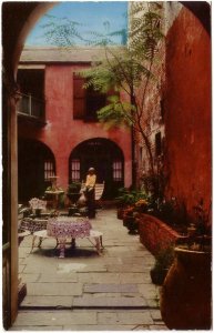 Wishing Gates, Spanish Courtyard, 616 Royal St, New Orleans LA, Vintage Postcard