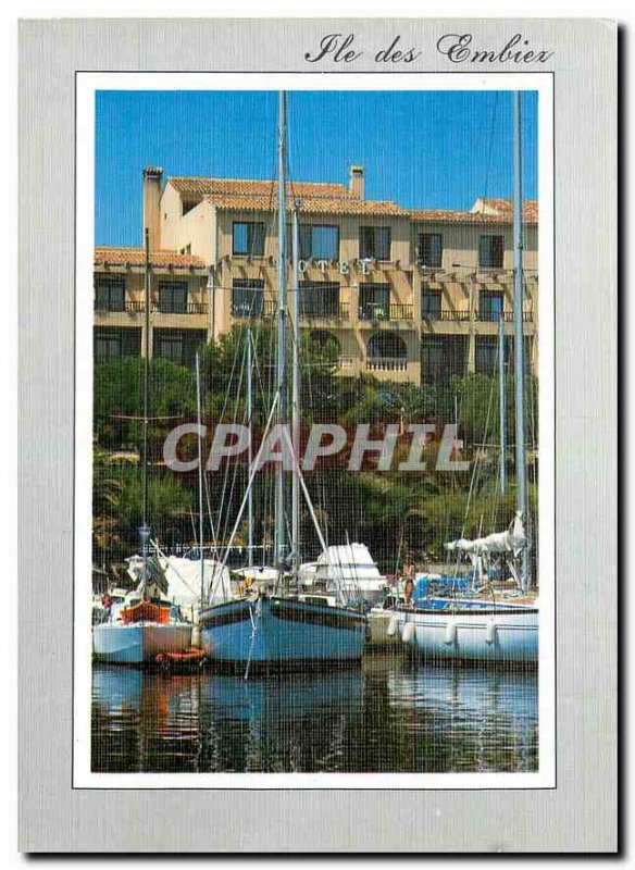 Modern Postcard Island of Embiez has Sailing dock