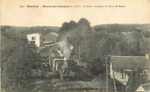 Postcard C-1910 France Railway Guichen Birdseye 22-11921