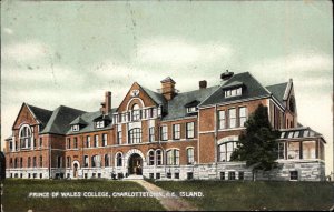 Charlottetown Prince Edward Island PEI Prince of Wales College c1910 Postcard