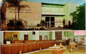 1960s Commercial Bank at Daytona Beach Florida Multiview Postcard