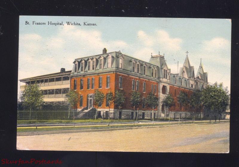 WICHITA KANSAS ST. FRANCES HOSPITAL ANTIQUE VINTAGE POSTCARD MEADE KANS.