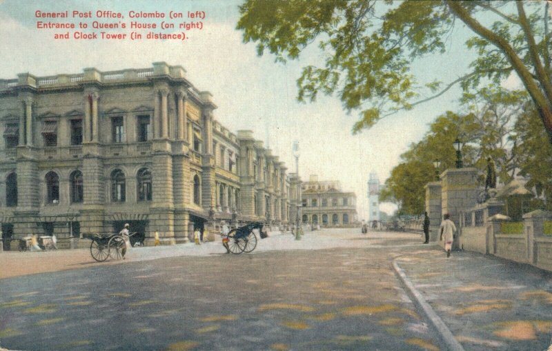 Sri Lanka Ceylon Colombo General Post Office Queens House Clock Tower 06.43 