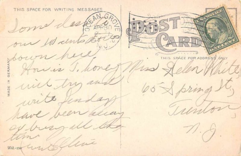 Asbury Park New Jersey Cookman Avenue Street Scene Vintage Postcard AA33961