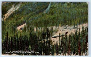 Spiral Tunnel - Trains Make Complete Turn CANADA Postcard