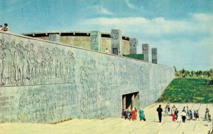 Russia Volgograd Monument to the Ensemble Great Relief Vintage Postcard 07.50