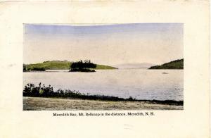 NH - Meredith. Meredith Bay on Lake Winnipesaukee and Mt Belknap