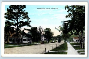 Paris Texas Postcard Bonham St. Exterior View Road Street c1920 Vintage Antique