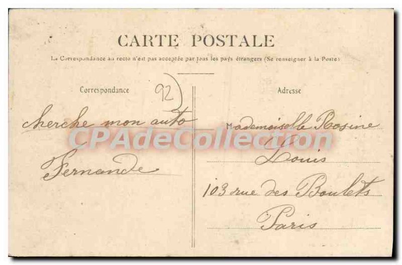 Old Postcard Suresnes Bois de Boulogne Entree