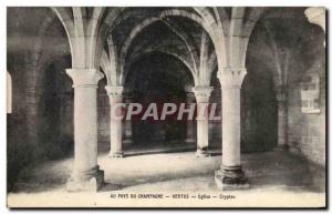 Old Postcard Domestically Champagne Virtues Church Crypts