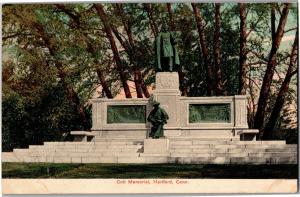 Samuel Colt Monument, Hartford CT Vintage Postcard Q25