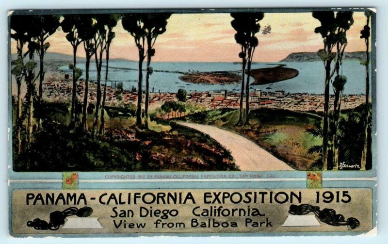SAN DIEGO, CA ~ Poster Style PANAMA CALIFORNIA EXPOSITION Balboa Park  Postcard