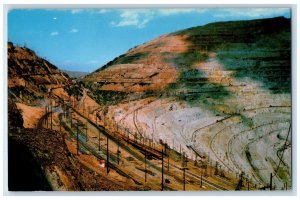 c1960 Worlds Largest Open Pit Copper Mine Bingham Copper Mine Utah UT Postcard