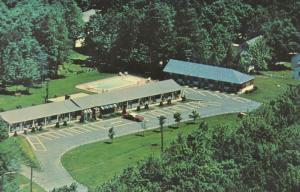 Berkshires Motel Berkshire Hills Pittsfield MA AAA Motels Aerial View Postcard