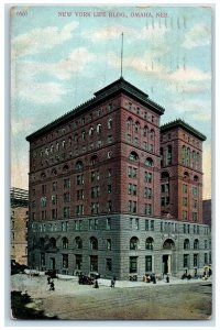 1908 New York Life Building Exterior Roadside Omaha Nebraska NE Posted Postcard