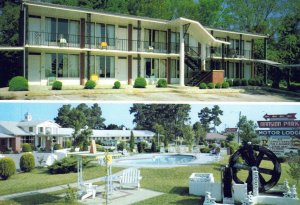 VINTAGE POSTCARD CONTINENTAL SIZE MANSION PARK MOTOR LODGE SANTEE SC