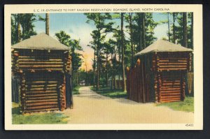 Roanoke Island, North Carolina/NC Postcard, Fort Raleigh
